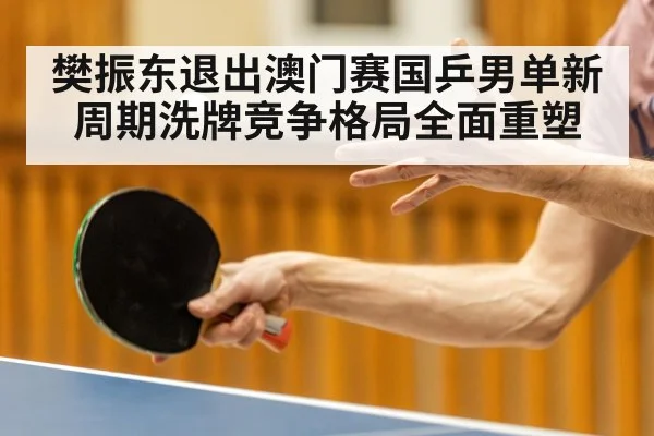 樊振东退出澳门赛国乒男单新周期洗牌竞争格局全面重塑